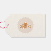 Niedliche Weihnachtsfeier Geschenkanhänger (Rückseite Horizontal)
