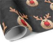 Niedliche Weihnachtsfeier Geschenkpapier (Rolleneckpunkt)