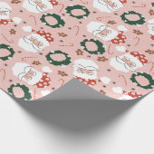 Niedliche Weihnachtsfeier Geschenkpapier (Ecke)