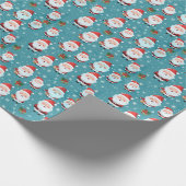 Niedliche Weihnachtsfeier Geschenkpapier (Ecke)