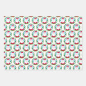 Niedliche Weihnachtsfeier Geschenkpapier Set (Vorderseite)