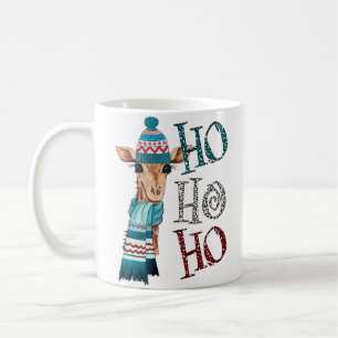 Niedliche Weihnachtsfeier Ho Ho Giraffe Kaffee Tas Kaffeetasse