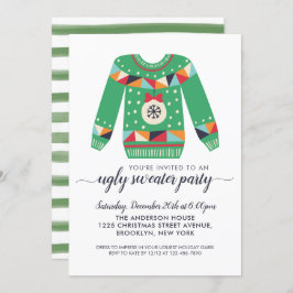 Niedliche Weihnachtsfeier im Ugly Sweater Einladung