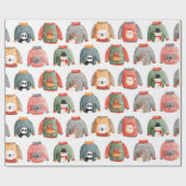 Niedliche Weihnachtsfeier im Ugy Sweater Geschenkpapier (Flach)