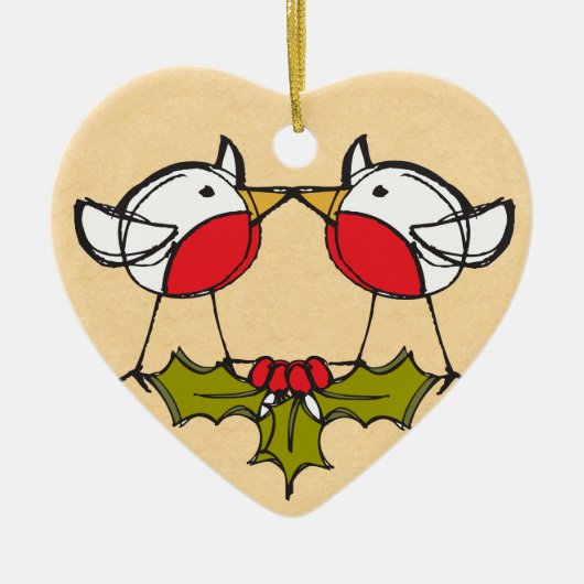 Niedliche Weihnachtsfeier Keramik Ornament (Vorne)