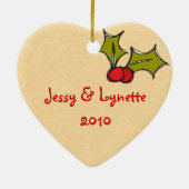 Niedliche Weihnachtsfeier Keramik Ornament (Hinten)