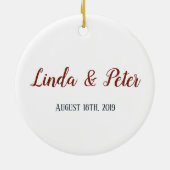 Niedliche Weihnachtsfeier Keramik Ornament (Hinten)