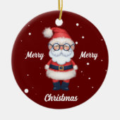 Niedliche Weihnachtsfeier Keramik Ornament (Vorne)