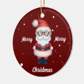 Niedliche Weihnachtsfeier Keramik Ornament (Links)