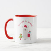 Niedliche Weihnachtsfeier La La Llama Red Tasse (Links)