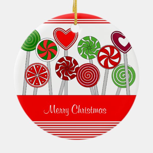 Niedliche Weihnachtsfeier Lollipops Ornament (Hinten)