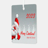 Niedliche Weihnachtsfeier Ornament Aus Metall (Vorderseite links)