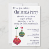 Niedliche Weihnachtsfeier Party Einladung (Rückseite)