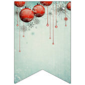 Niedliche Weihnachtsfeier Party Einladung Wimpelkette (Zweite Fahne)