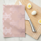 Niedliche Weihnachtsfeier Rose Gold Gingerbrei Man Geschirrtuch (Viertel Falte)