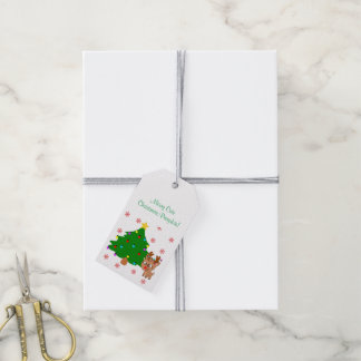 Niedliche Weihnachtsfeier Roter Rudolph Tree Gesch Geschenkanhänger