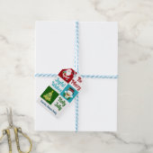 Niedliche Weihnachtsfeier Santa Snowman Custom Kid Geschenkanhänger (Mit Garn)