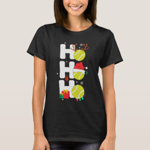Niedliche Weihnachtsfeier Santa Tennis Lover T-Shirt