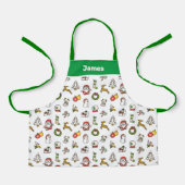 Niedliche Weihnachtsfeier Schürze, Grüne Weihnacht Schürze (Vorderseite)