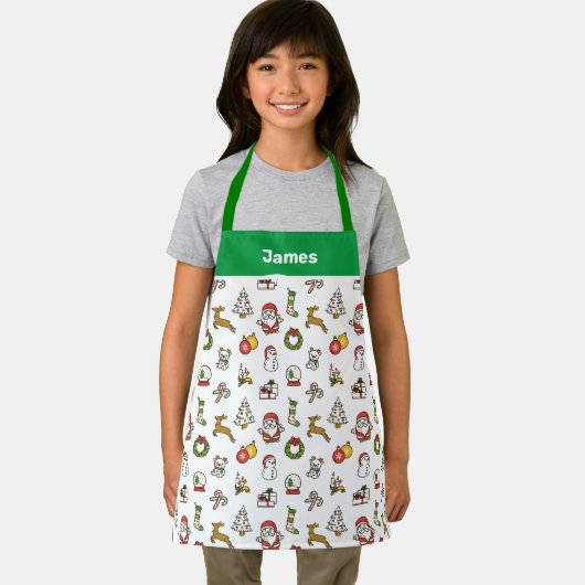 Niedliche Weihnachtsfeier Schürze, Grüne Weihnacht Schürze (Insitu)