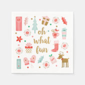 Niedliche Weihnachtsfeier Serviette (Vorderseite)