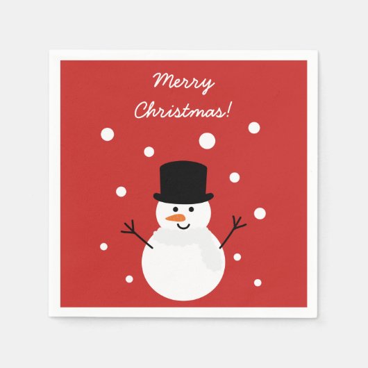 Niedliche Weihnachtsfeier Serviette (Vorderseite)