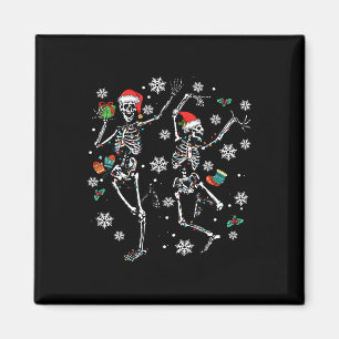 Niedliche Weihnachtsfeier Skeleton Dancing Xmas 20 Magnet