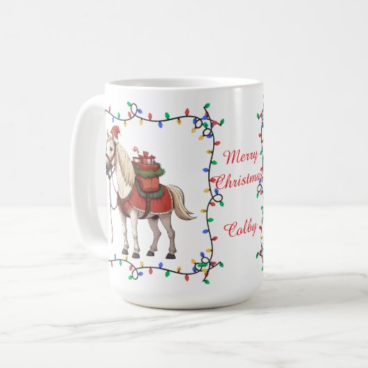 Niedliche Weihnachtsfeier Tasse (Vorderseite Links)