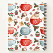 Niedliche Weihnachtsfeier Tasse Muster Rezept Notizblock (Rückseite)