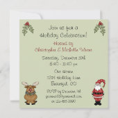 Niedliche Weihnachtsfeier und Weihnachtsfeier in R Einladung (Rückseite)