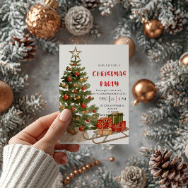 Niedliche Weihnachtsfeier Weihnachtsfest Weihnacht Einladung