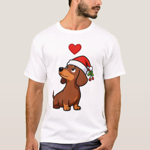 Niedliche Weihnachtsfeier Weihnachtsmannmütze Holi T-Shirt