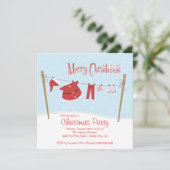 Niedliche Weihnachtsfeierlichkeiten Einladung (Stehend Vorderseite)