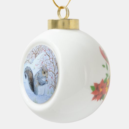 Niedliche Weihnachtsfeiern Keramik Kugel-Ornament (Rechts)