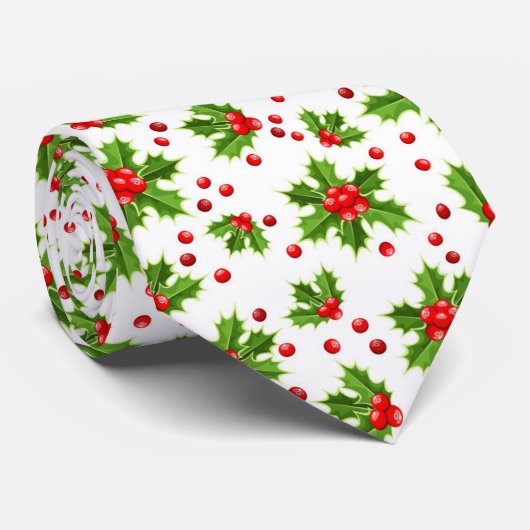 niedliche Weihnachtsfeiern und Beeren Krawatte (Gerollt)