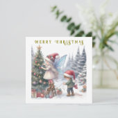 Niedliche Weihnachtsfeiern Weihnachtskarte Karte (Stehend Vorderseite)