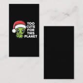 Niedliche Weihnachtsfeiertage Alien Extraterrestri Visitenkarte (Vorne/Hinten)