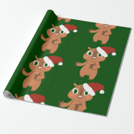 niedliche Weihnachtsfeiertage Capybara Geschenkpapier