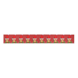 Niedliche Weihnachtsfeiertage Dackel Ripsband
