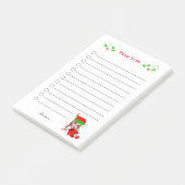 Niedliche Weihnachtsfeiertage Elf Dinge zu tun Post-it Klebezettel (angewinkelt)