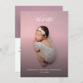 Niedliche Weihnachtsfeiertage Foto Geburtsankündig (Vorne/Hinten)