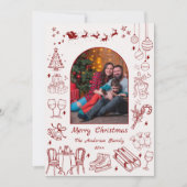 Niedliche Weihnachtsfeiertage Foto Spaß Rot Feiertagskarte (Vorderseite)