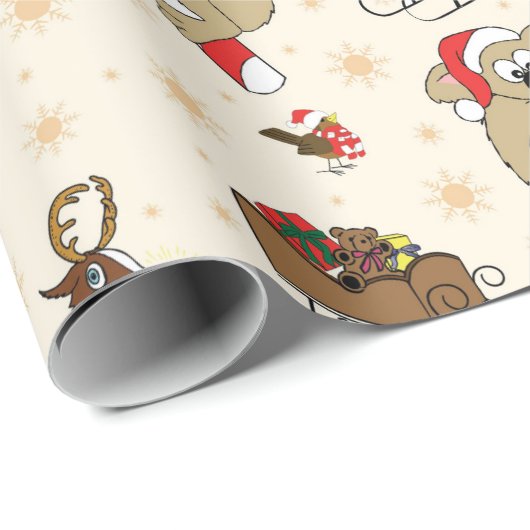 Niedliche Weihnachtsfeiertage Geschenkpapier (Rolleneckpunkt)