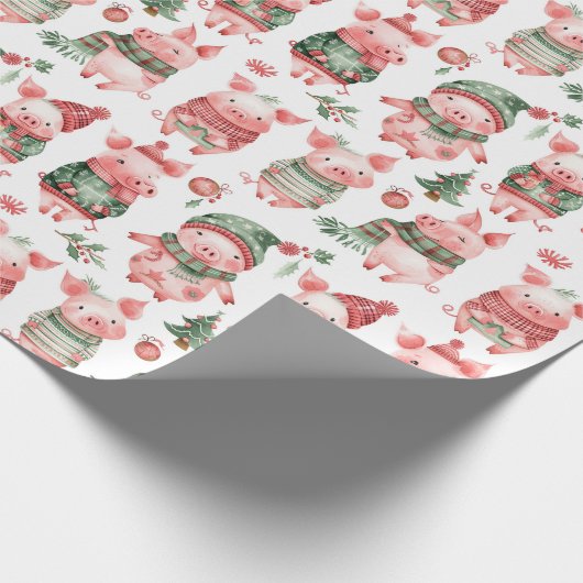 Niedliche Weihnachtsfeiertage Geschenkpapier (Ecke)