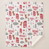 Niedliche Weihnachtsfeiertage im Weihnachtsmann Sherpadecke (Vorderseite)