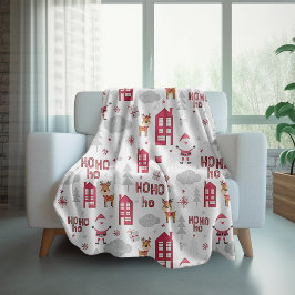 Niedliche Weihnachtsfeiertage im Weihnachtsmann Sherpadecke