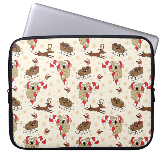 Niedliche Weihnachtsfeiertage Laptopschutzhülle (Vorderseite)