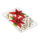 Niedliche Weihnachtsfeiertage mit Poinsettias Magnet (Rechte Seite)