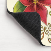 Niedliche Weihnachtsfeiertage mit Poinsettias Mousepad (Ecke)