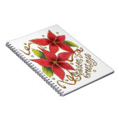 Niedliche Weihnachtsfeiertage mit Poinsettias Notizblock (Rechte Seite)